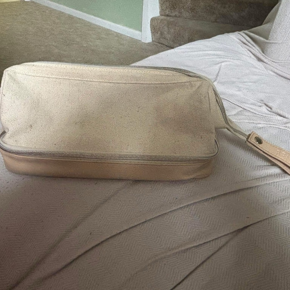 BEIS Canvas Toiletry Bag in Neutral Tan